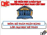 Báo cáo: Kế toán ngân hàng - Chương I: Tổng quan kế toán ngân hàng