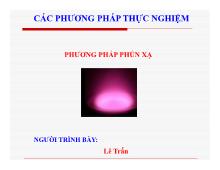 Các phương pháp thực nghiệm: Phương pháp phún xạ