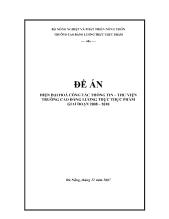Đề án Hiện đại hoá công tác thông tin – thư viện trường cao đẳng lương thực thực phẩm giai đoạn 2008 – 2010