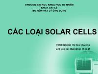 Đề tài Các loại solar cells