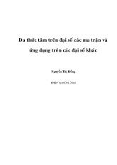 Đề tài Đa thức tâm trên đại số các ma trận va ứng dụng trên các đại số khác