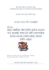 Đề tài Đặc điểm truyện dân gian và nghệ thuật kể chuyện dân gian cho học sinh tiểu học