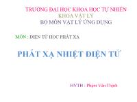 Đề tài Điện tử họa phát xạ - Phát xạ nhiệt điện tử