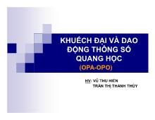 Đề tài Khuếch đại và dao động thông số quang học (opa - Opo)