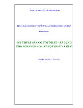 Đề tài Kỹ thuật sẵn có tốt nhất – Áp dụng cho ngành sản xuất bột giấy và giấy