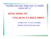 Đề tài Màng mỏng từ: Ứng dụng và phát triển