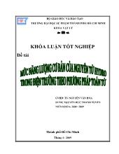 Đề tài Mức năng lượng cơ bản của nguyên tử Hydro trong điện trường theo phương pháp toán tử