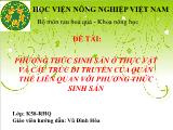 Đề tài Phương thức sinh sản ở thực vật và cấu trúc di truyền của quần thể liên quan với phương thức sinh sản