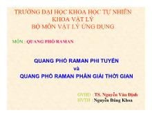 Đề tài Quang phổ raman phi tuyến và quang phổ raman phân giải thời gian