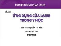 Đề tài Ứng dụng của laser trong y hoc