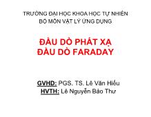 Đề tài Vật lý ứng dụng - Đầu dò phát xạ đầu dò faraday