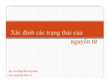 Đề tài Xác định các trạng thái của nguyên tử