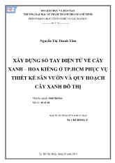 Đề tài Xây dựng sổ tay điện tử về cây xanh – hoa kiểng ở TP Hồ Chí Minh phục vụ thiết kế sân vườn và quy hoạch cây xanh đô thị