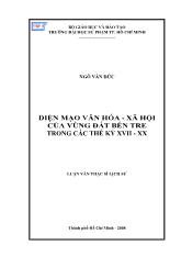 Diện mạo văn hóa - Xã hội của vùng đất bến tre trong các thế kỷ XVII - XX