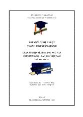 Luận án Thế giới nghệ thuật trong thơ Xuân Quỳnh