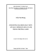 Luận văn Ảnh hưởng dao động hạt nhân lên quá trình ion hóa của H2+ trong trường laser