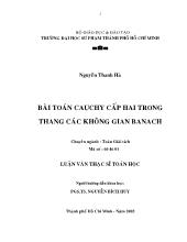 Luận văn Bài toán cauchy cấp hai trong thang các không gian banach