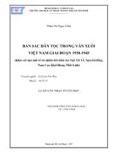 Luận văn Bản sắc dân tộc trong văn xuôi Việt Nam giai đoạn 1930 - 1945