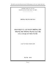 Luận văn Bảo mật và an toàn thông tin trong hệ thống mạng cục bộ của cơ quan nhà nước
