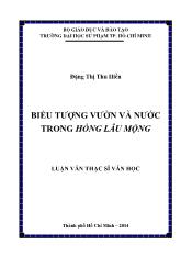 Luận văn Biểu tượng vườn và nước trong hồng lâu mộng
