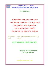 Luận văn Bồi dưỡng năng lực tự học và liên hệ thực tế của học sinh trong dạy học chương “dòng điện xoay chiều” lớp 12 trung học phổ thông