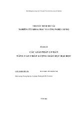 Luận văn Các giải pháp cơ bản nâng cao chất lượng giáo dục đại học