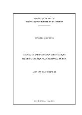 Luận văn Các yếu tố ảnh hƣởng đến ý định sử dụng hệ thống tàu điện ngầm Metro tại TP Hồ Chí Minh