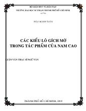 Luận văn Cácc kiểuu lô gích mờ trong tácc phẩmm củảa nam cao