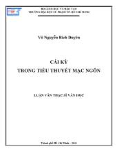 Luận văn Cái kỳ trong tiểu thuyết Mạc Ngôn