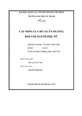 Luận văn Cái nhìn của Hồ Xuân Hương đối với người phụ nữ