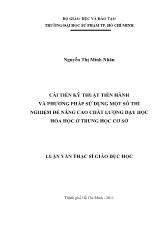 Luận văn Cải tiến kỹ thuật tiến hành và phương pháp sử dụng một số thí nghiệm để nâng cao chất lượng dạy học hóa học ở trung học cơ sở