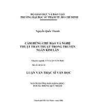 Luận văn Cảm hứng chủ đạo và nghệ thuật trần thuật trong truyện ngắn Kim Lân