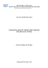 Luận văn Cảm hứng lịch sử trong tiểu thuyết Nguyễn Huy Tưởng