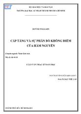 Luận văn Cấp tăng và sự phân bố không điểm của hàm nguyên