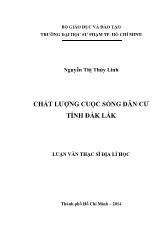 Luận văn Chất lượng cuộc sống dân cư tỉnh Đắk Lắk