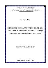 Luận văn Chính sách của các nước đồng minh hoa kỳ và anh đối với đông dương giai đoạn 1941 – 1946 (qua trường hợp Việt Nam)
