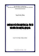 Luận văn Chuyển dịch cơ cấu công nghiệp tỉnh Bà Rịa – Vũng Tàu theo hướng công nghiệp hoá, hiện đại hoá