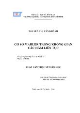 Luận văn Cơ sở mahler trong không gian các hàm liên tục