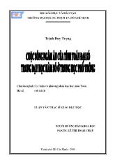 Luận văn Cuộc sống ngầm ẩn của tính toán Đại số trong dạy học hàm số ở trung học phổ thông
