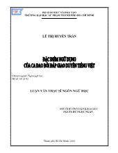 Luận văn Đặc điểm ngữ vựng của ca dao đối đáp giao duyên Tiếng Việt