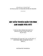 Luận văn Đặc điểm truyện ngắn sơn nam giai đoạn 1954 - 1975