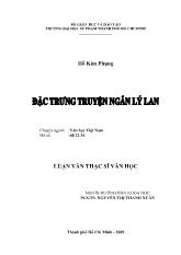 Luận văn Đặc trưng truyện ngắn Lý Lan