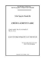 Luận văn Đại số và lý thuyết số - Chuỗi laurent P - Adic