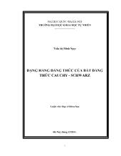 Luận văn Dạng hằng đẳng thức của bất đẳng thức cauchy - Schwarz