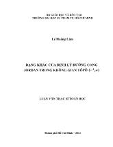 Luận văn Dạng khác của định lý đường cong jordan trong không gian tôpô