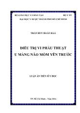 Luận văn Điều trị vi phẫu thuật u màng não mỏm yên trước