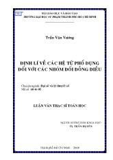 Luận văn Định lí về các hệ tử phổ dụng đối với các nhóm đối đồng điều