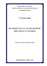 Luận văn Đô thị hóa quận 12 (tp. Hồ Chí Minh): hiện trạng và giải pháp