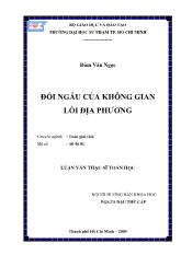 Luận văn Đối ngẫu của không gian lồi địa phương