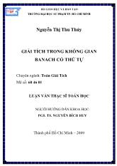 Luận văn Giải tích trong không gian banach có thứ tự
